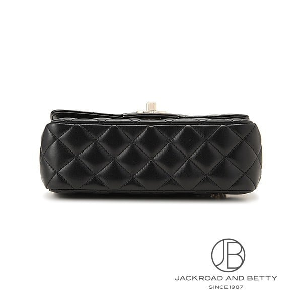 マトラッセ トップハンドル ミニ フラップ バッグ ブラック 黒[AS4141