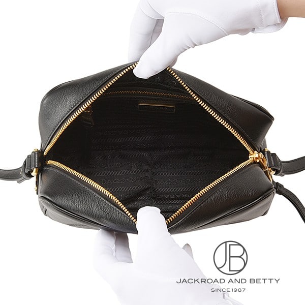 レザー ショルダーバッグ ブラック 黒[1BH089 2EBJ F0002] Leather