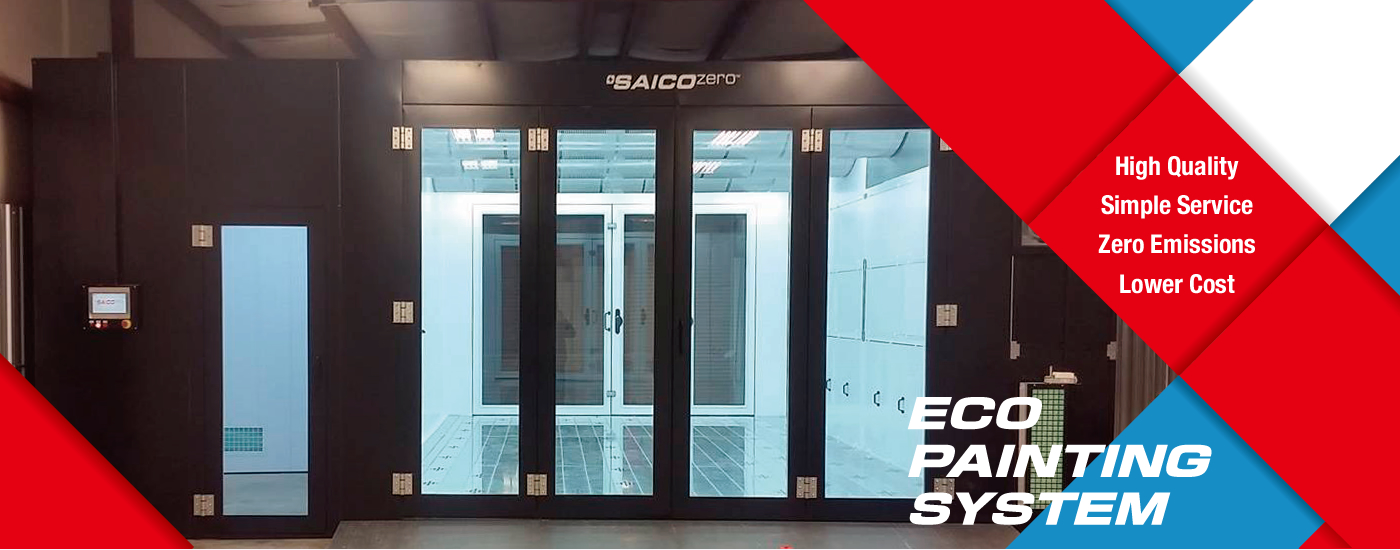 自動車塗装ブース プッシュプル型 大型自動車用 ECO PAINTING SYSTEMを
