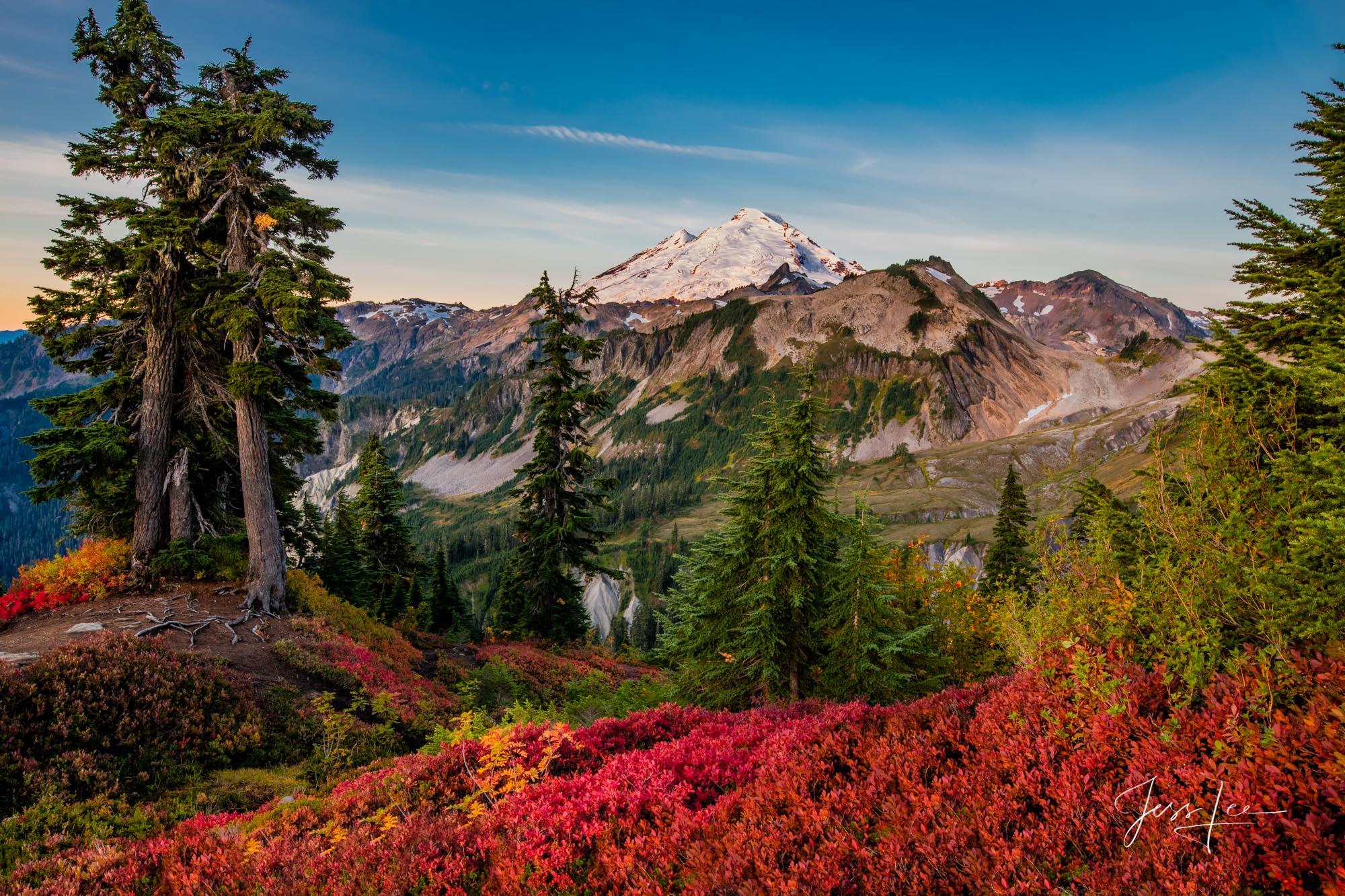 Mount Baker Autumn Color Mountain Photography Print | Large Format