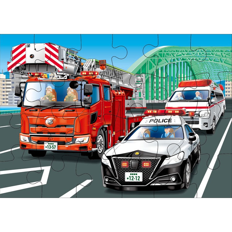 KMN-JP-37 STEP3 はたらく車のなかまたち 24/35/48ピース くもん出版