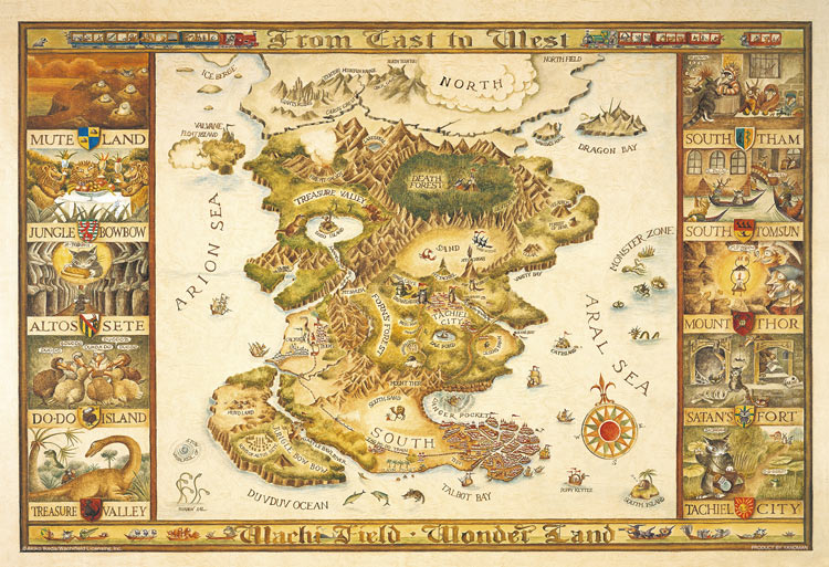 YAM-13-19 わちふぃーるど わちふぃーるどの地図 1000ピース やのまん