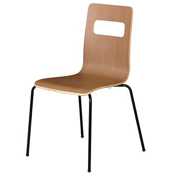 ALES-BR-B 弘益 チェア 黒塗装脚 ブラウンの通販【法人オフィス家具の