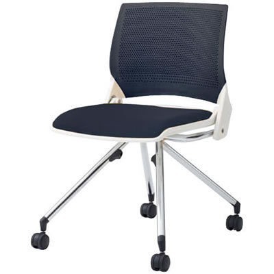 931CGB-F002 オカムラ クリール 4本脚 背メッシュ ホワイトシェル 肘