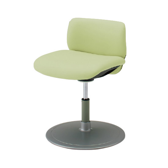 LT91AZ-PB22 オカムラ 患者チェア 肘無 丸ベース ミントグリーンの通販