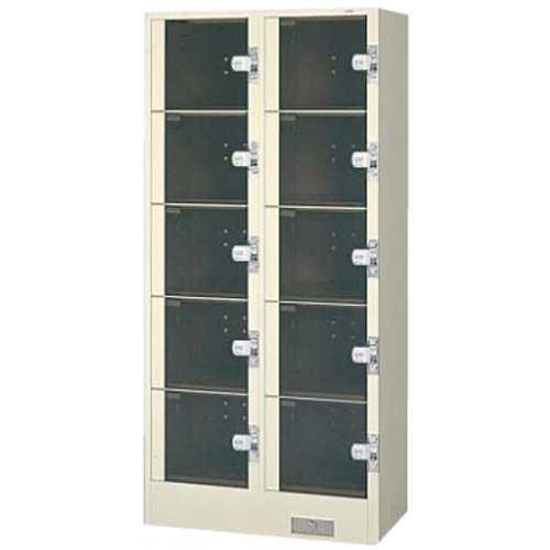 NS-1685WA ライオン事務器 10人用（2列5段） クリアタイプ