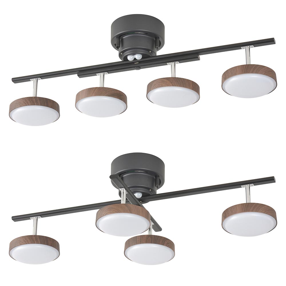 LED4灯シーリングライト ダークブラウン [品番]06-1648｜株式会社
