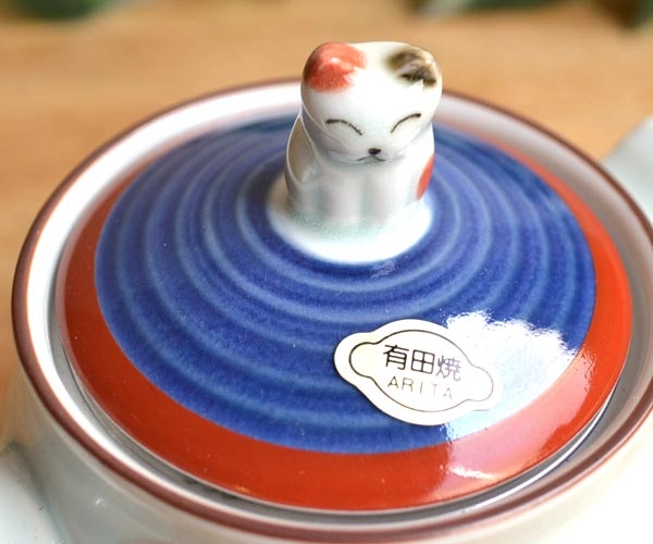 有田焼急須 猫 後手