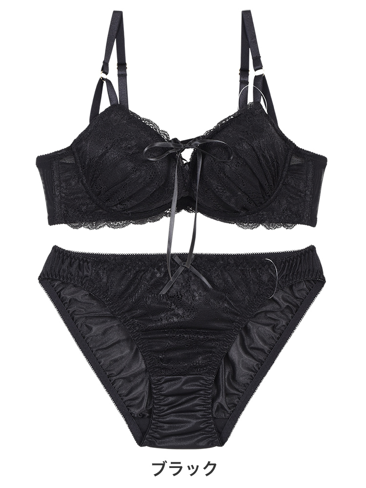 337862｜COCO Linge セクシークロスアップ ブラセット 全3色 B-F/65-75