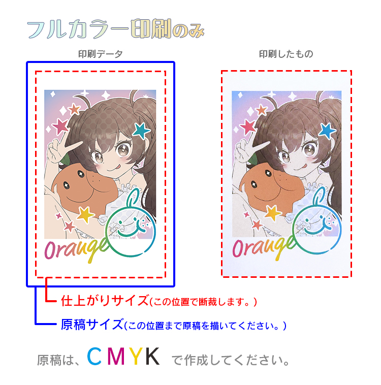 フルカラー印刷のみ】インスタントチェキ風カード | グッズ印刷 | 同人