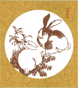 干支色紙 2023年 卯（う）ウサギ：兎 | 伊勢型紙専門店おおすぎ（株式