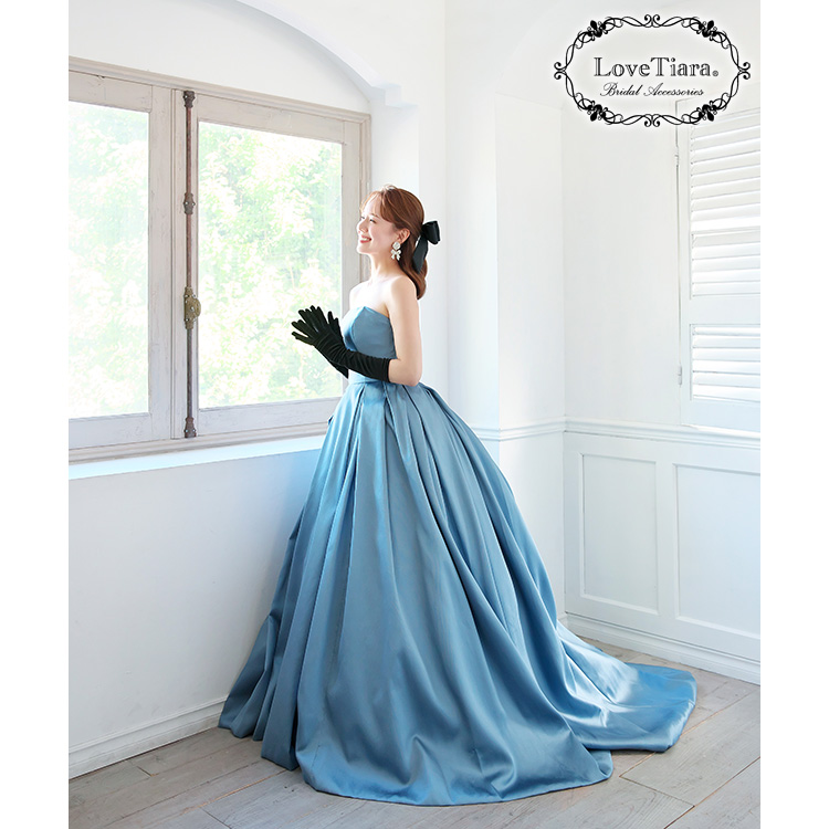 ロマンティックリボンクリスタルイヤリング／ピアス 通信販売