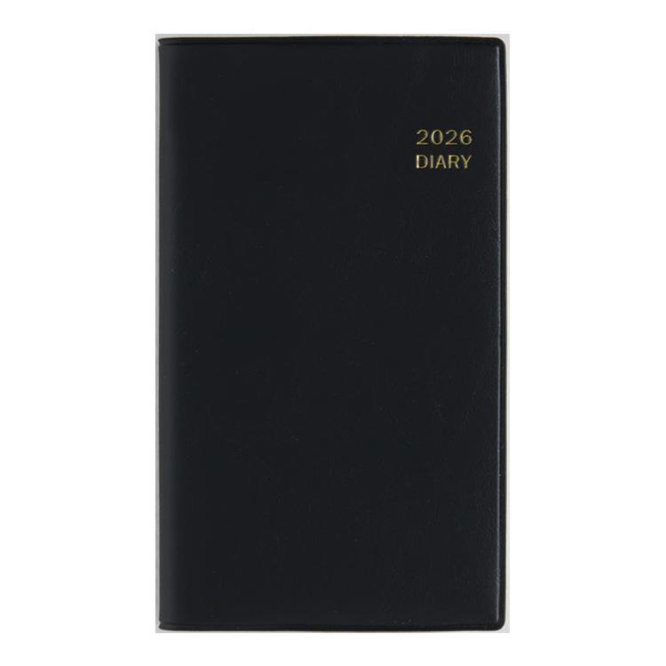 2026年3月始まり手帳 週間レフト B7 ニューダイアリーミニ1（833）黒