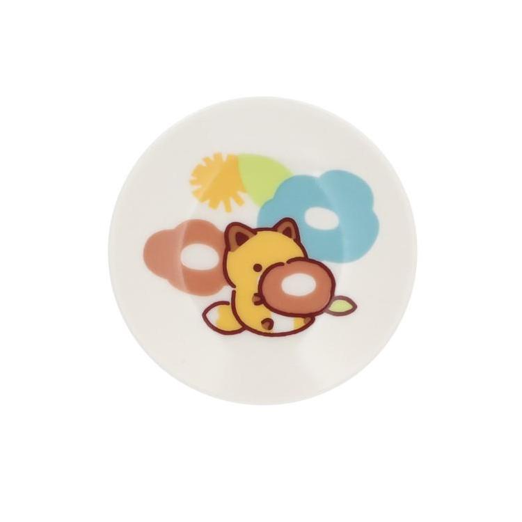 9cmプレート キツネ フラワーガーデン タヌキとキツネ: キャラクター