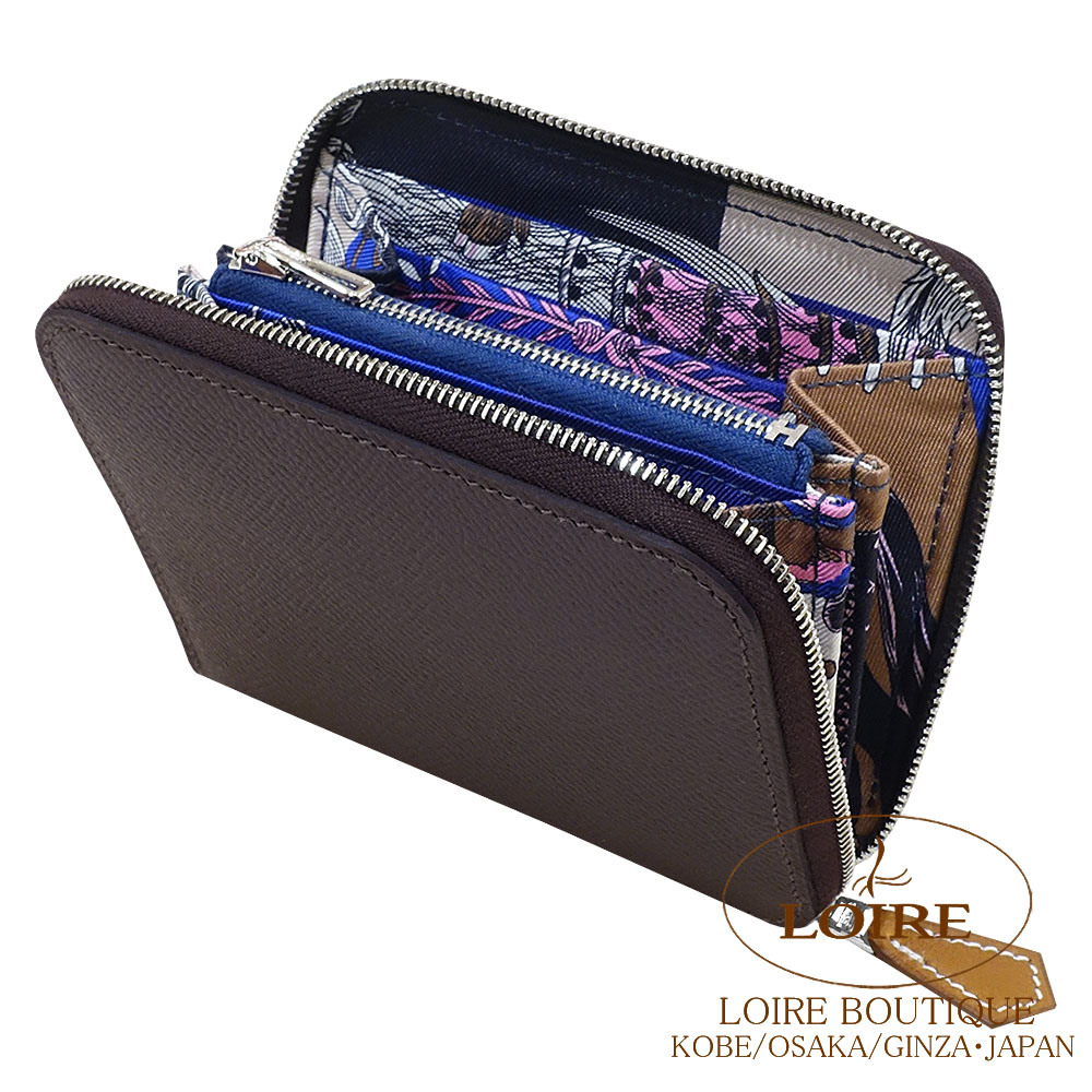 エルメス HERMES シルクインコンパクト エルメス<br>アザップ シルクイン コンパクト<br>グリメイヤー×グリ