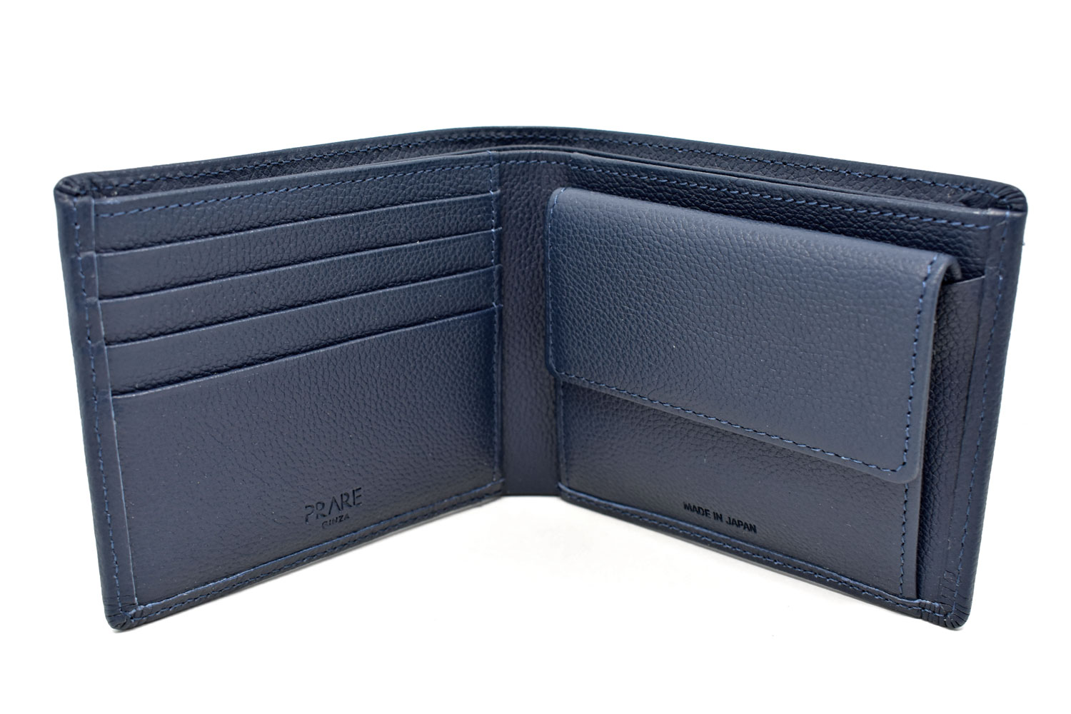 KOBE LEATHER（神戸レザー） 二つ折り財布（小銭入れあり）「プレリー