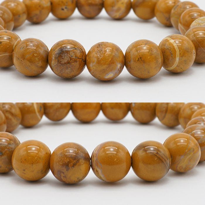 SALE 14%OFF】 【日本の石】 佐渡油布黄玉 10mm 玉ブレスレット 【新潟