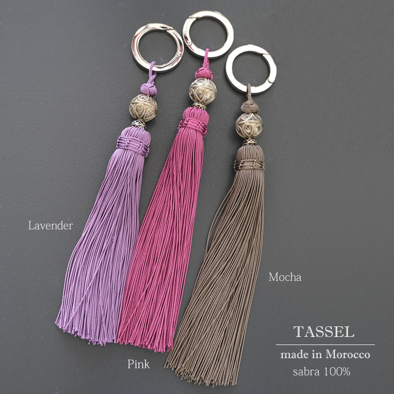タッセル Mサイズ モロッコ製 バッグ チャーム アクセサリー 付け