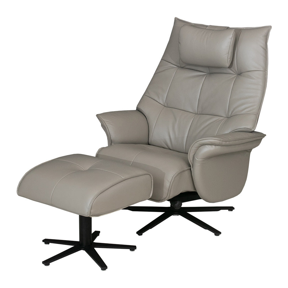 lushroom リクライニングチェア 回転式 本革 イタリアンレザー 1人掛け