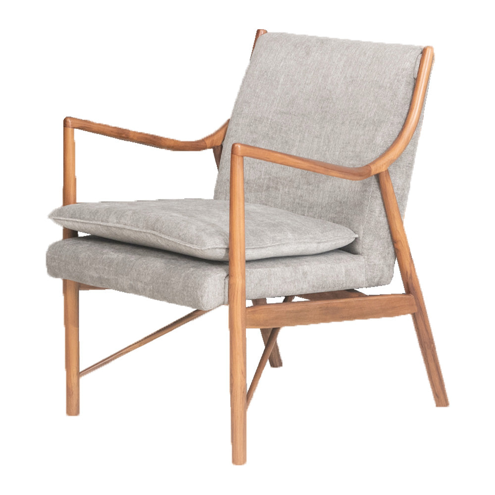 lushroom ソファ チェアー 1人掛け ファブリック チーク 無垢材 天然木