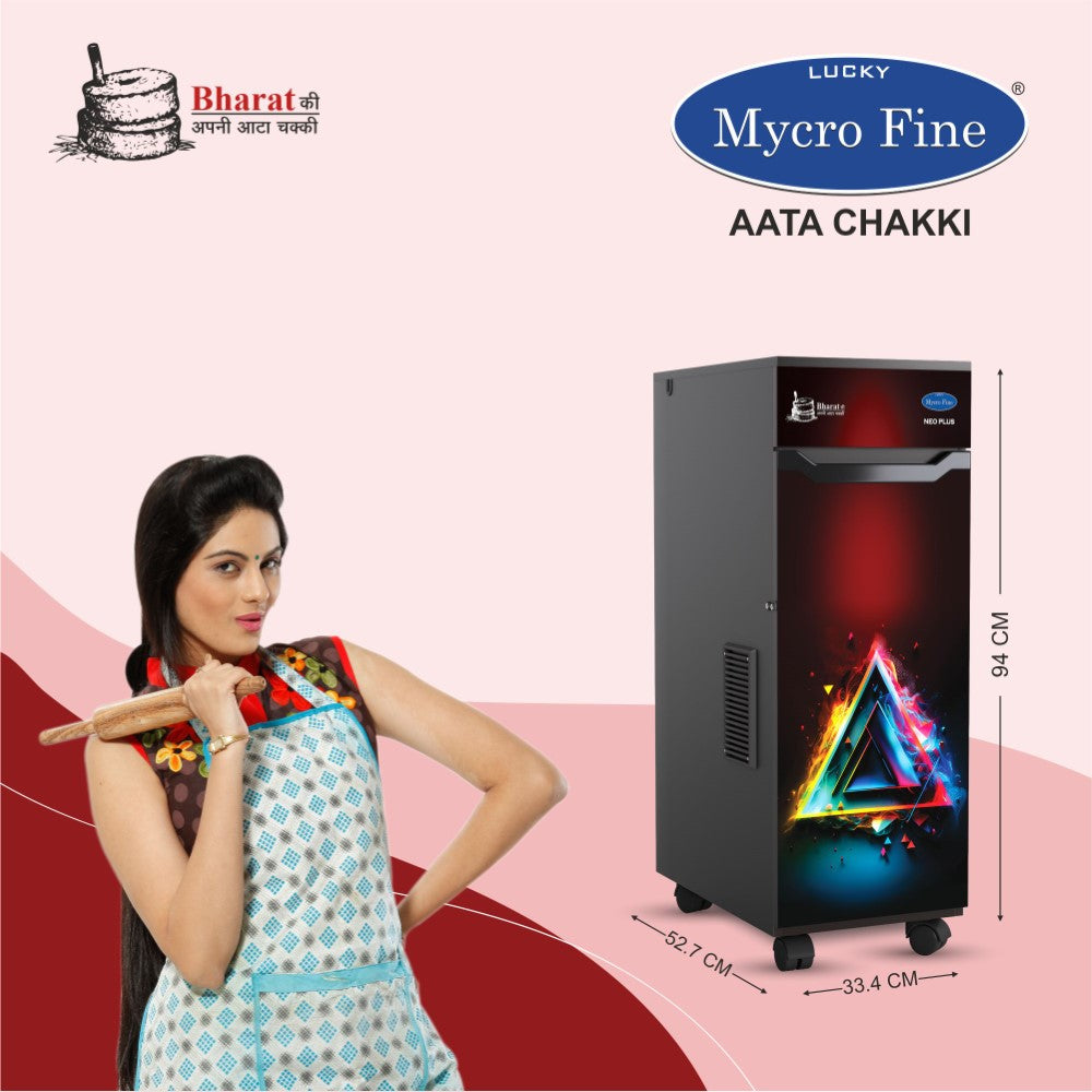 Lucky Mycrofine Neo Plus with Inbuilt Vacuum Aata Chakki Fully Automat