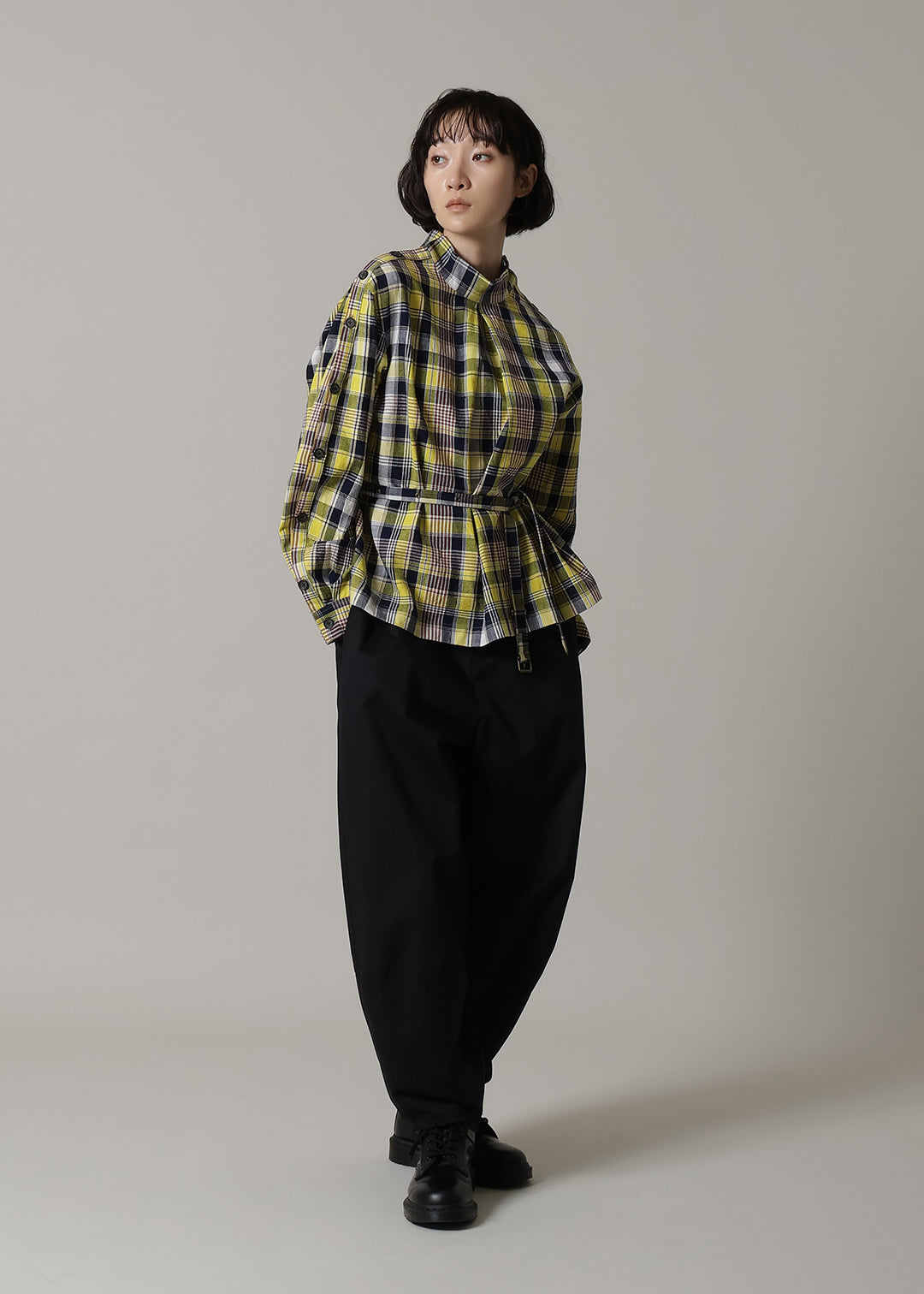 Xing Side Button Tunic 56dt check – マザーハウス 公式サイト