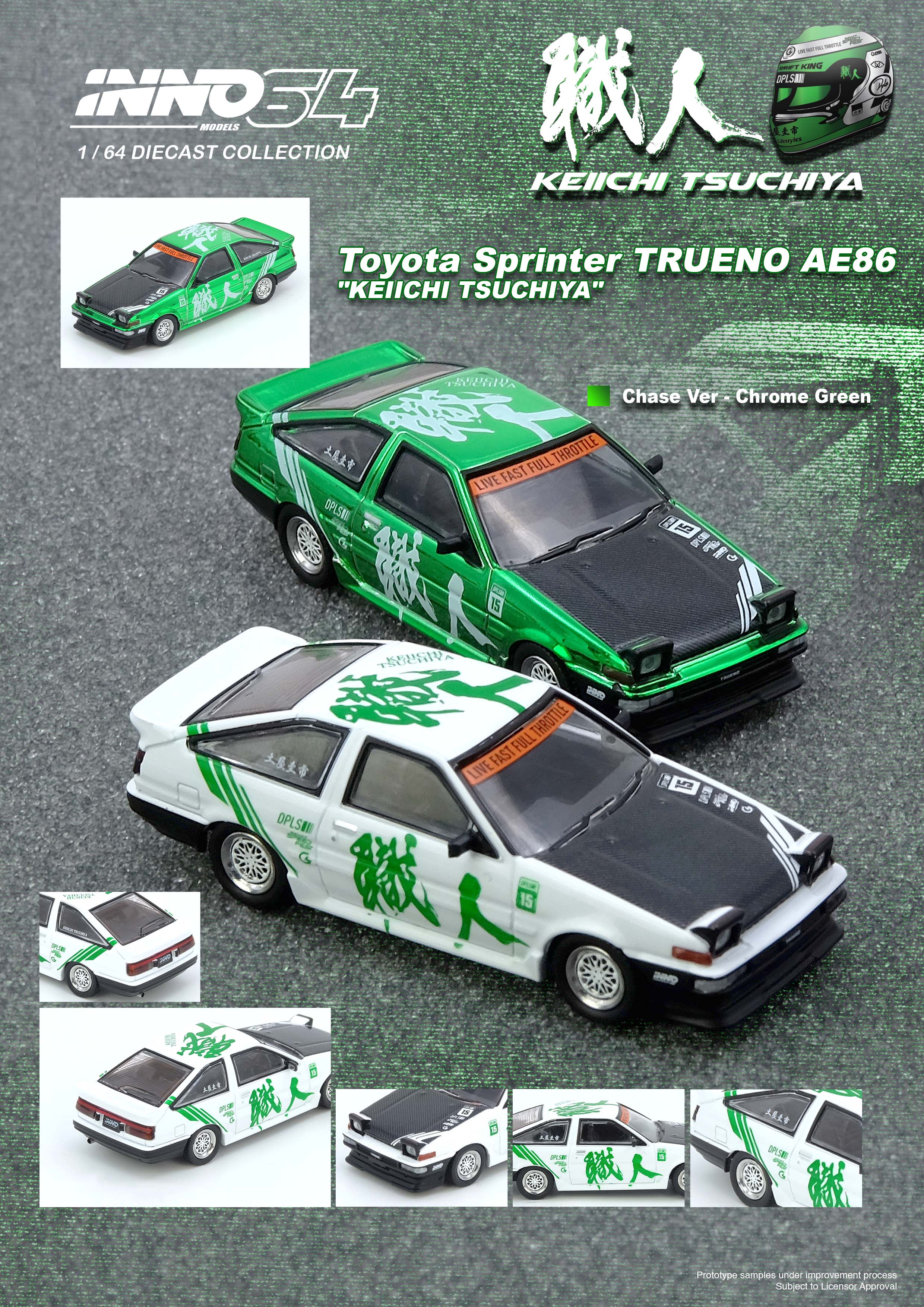 PREORDER* INNO64 1:64 TOYOTA SPRINTER TRUENO AE86 