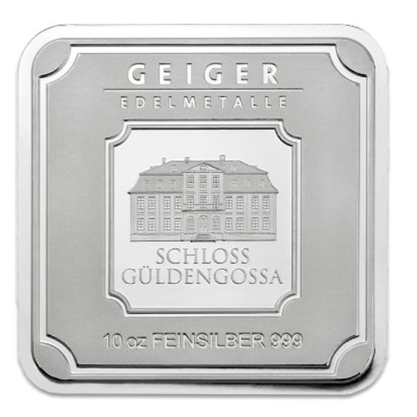10 Troy Oz Sealed Geiger Silver Bars for Sale - Money Metals