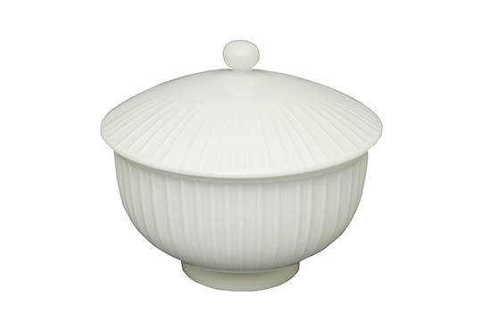 白山陶器 白磁立筋 汲出 蓋付｜和食器の通販 monsen