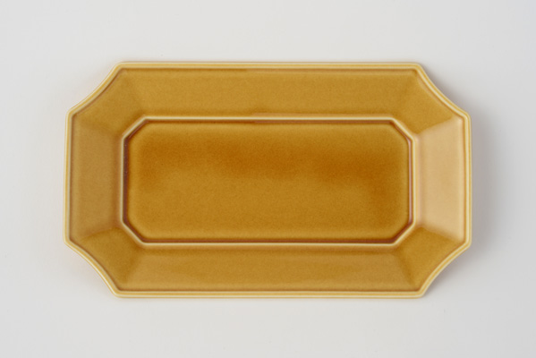 美濃焼 瑞々 すみきり長皿 うす飴｜和食器の通販 monsen