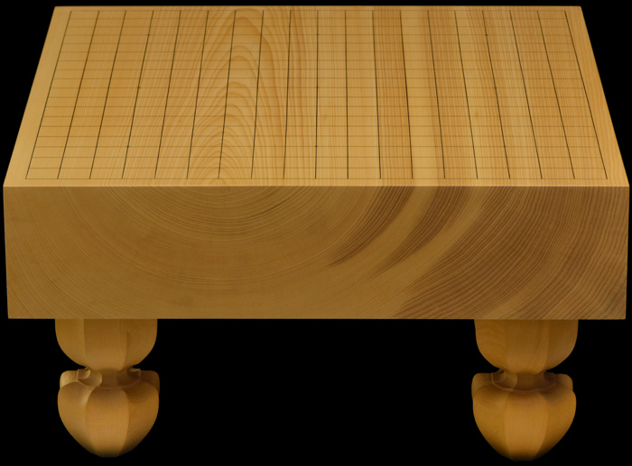 本榧足付碁盤 3寸2分（木裏） ga30008 | 前川榧碁盤店