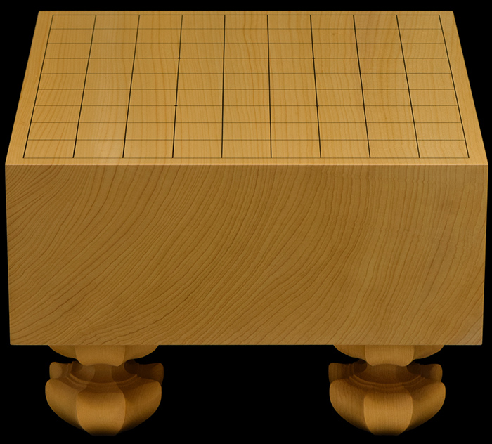 国産本榧足付将棋盤 4寸5分（天柾） sa40048 | 前川榧碁盤店