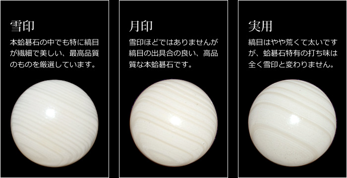 本蛤碁石 雪印28号 | 前川榧碁盤店