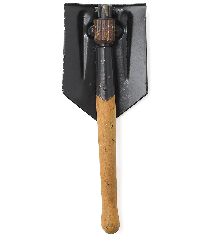 東ドイツ NVA(人民軍) 野戦用折り畳みスコップ/本体サイド部ノコ歯無