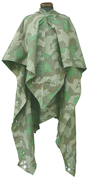 ドイツ軍 WWII スプリンターカモ・ポンチョ/復刻モデル品/新品