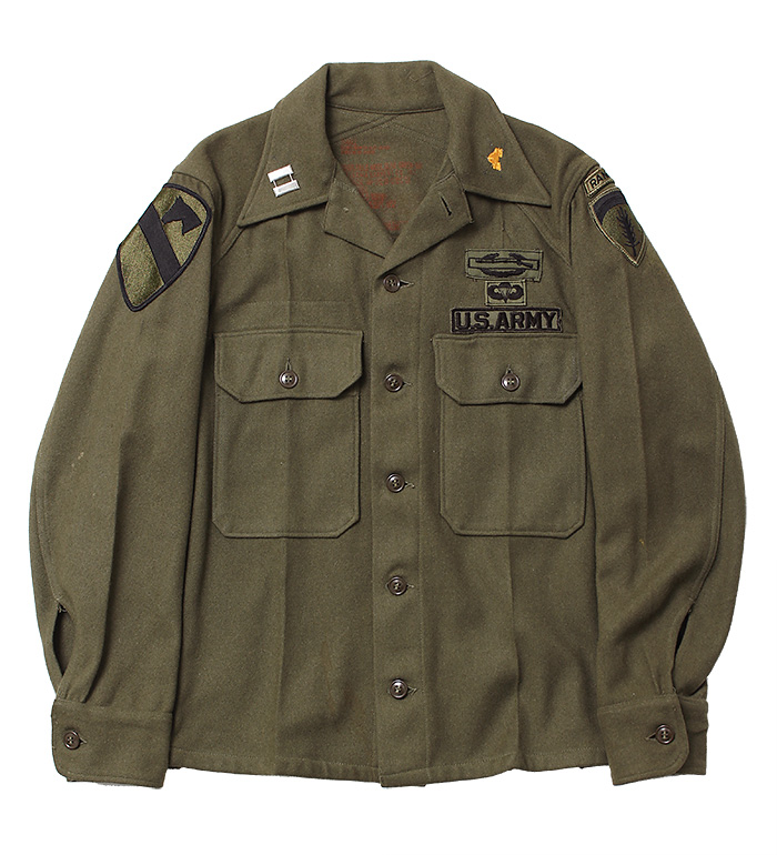 US(米軍) コールドウエザー ウールシャツ、パッチ付き/実物・極上