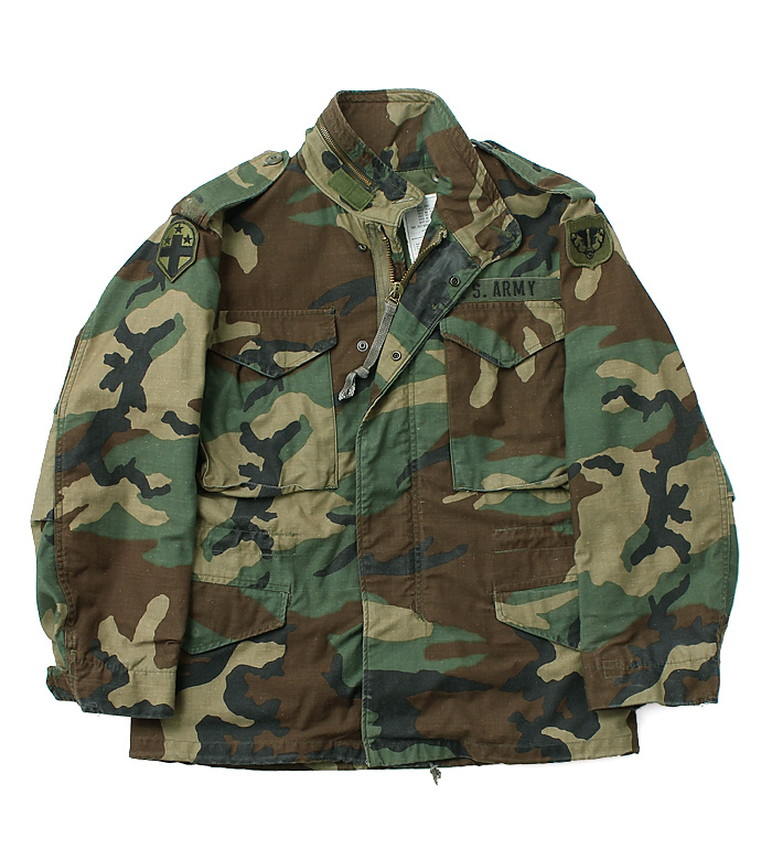 US(米軍) ウッドランドカモ M65 フィールドジャケット(パッチ付