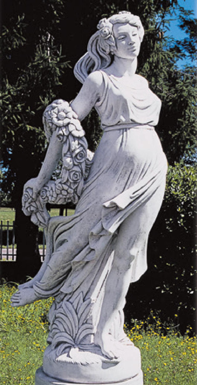 花のヴィーナスはイタリア製の人造石像です。増樹にて販売しています。