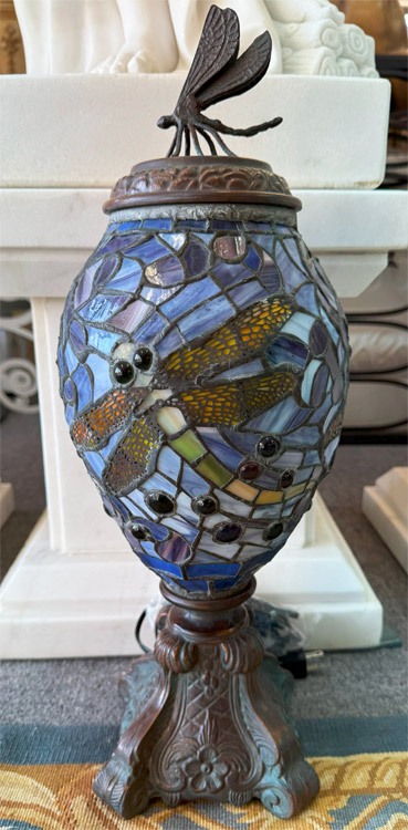 ステンドグラスランプ「トンボ」