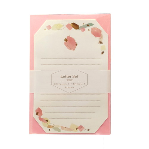 MDS BtoB |#Z&K レターセット レターセット ジュエル ピンク 63-055