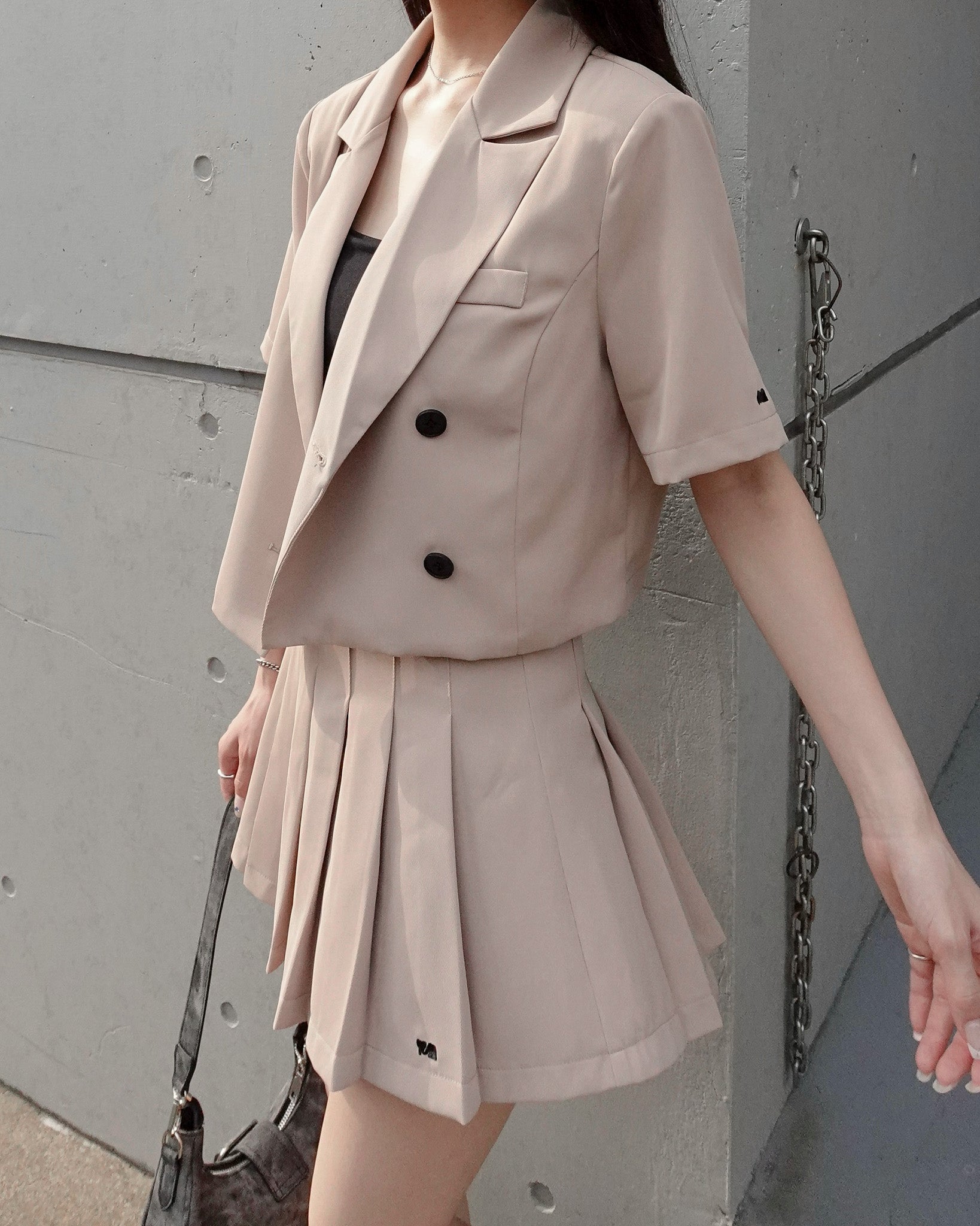 プリーツミニスカートセットアップ – menot