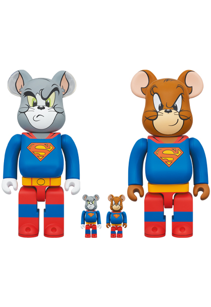 MEDICOM TOY - BE@RBRICK TOM and JERRY as SUPERMAN 100％ & 400％