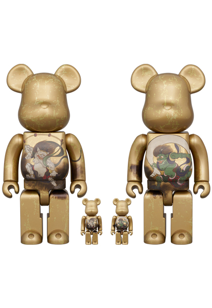 MEDICOM TOY - BE@RBRICK 風神雷神 100％ & 400％ 4 PCS SET