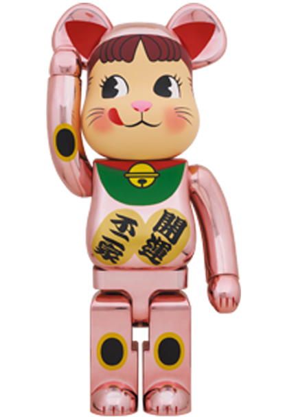 MEDICOM TOY - BE@RBRICK 招き猫 ペコちゃん 桃金メッキ 1000％