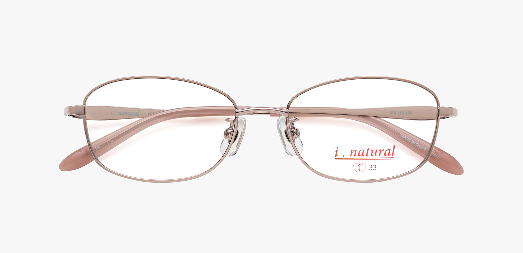 inatural INT-409(50 ﾋﾟﾝｸ): メガネフレーム｜眼鏡市場【公式】(メガネ