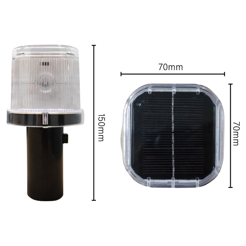 ソーラー式LED工事灯 クアドラ2 赤カバー/赤点滅 防水防塵IP66 SWLN4