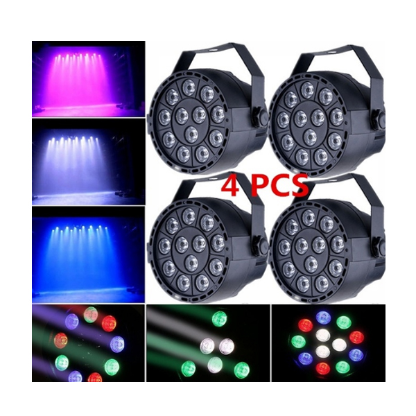 4個セット RGB パーライト ／ DMX512 DJパーティ照明 ライブ 舞台 演出
