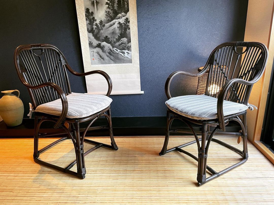 ラタンアームチェア（すり足）｜CH-011SP | 籐家具職人の店みうらラタン