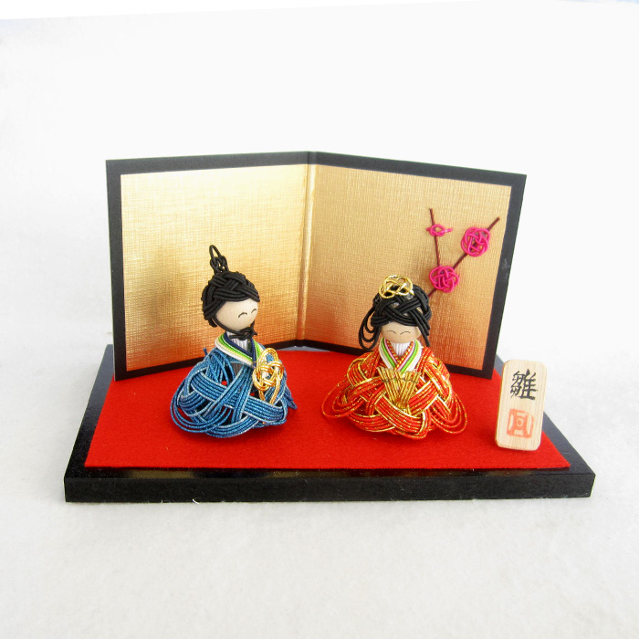 ひなまつりにかわいい「水引製雛人形セット」