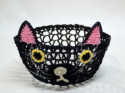 レース製品/洋菓子入れ/染糸製品/レースバスケット/レースかご/糸製